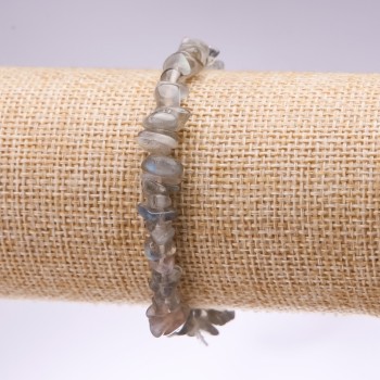Brățară din labradorit natural, fragmente de 8 mm, lungime 18 cm, pe elastic
