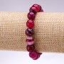 Brățară din piatră naturală agat ochi, bile netede, diametrul 10 mm, lungime 18 cm, pe elastic