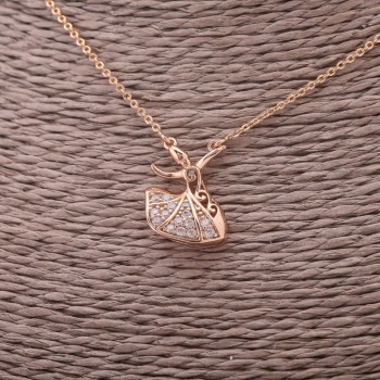 Lănțișor Xuping cu pandantiv Dansatoare 13×18 mm, lanț ancoră, grosime 1,4 mm, lungime 44–48 cm placat cu aur