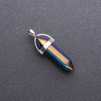 Підвіска шестигранник синій "бензин" 8х35х40мм