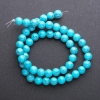 Mărgele «Turcoaz» (artificial) sferă netedă, diametrul de 8 mm, șir de 38 cm