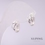 Сережки Xuping 11х8мм родій