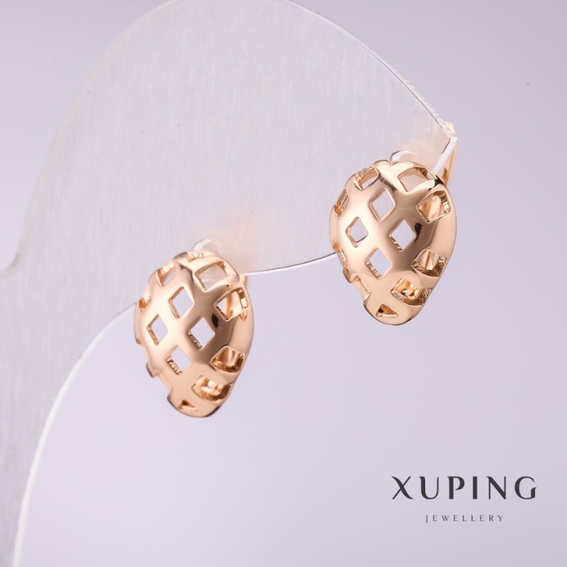 Cercei Xuping placare cu aur 10x14 mm