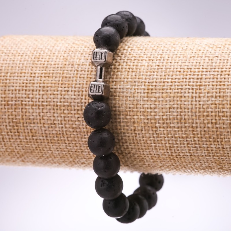 Brățară Lava Ganteră, diametrul 10 mm, lungimea 18 cm pe elastic