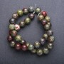 Mărgele din piatră naturală jasper Sângele dragonului, rotunde netede, diametrul de 10 mm ±, lungime șir 38 cm ±