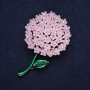 Broșă floare «Hortensie roză» 60x40 mm