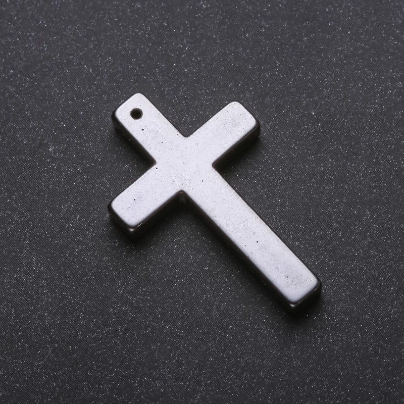 Pandantiv Cruce din hematit 27×43×4 mm