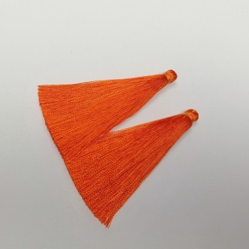 Piesă pentru lucrări manuale — Pensulă portocalie, lungime 7 cm, diametru 7 mm, pereche