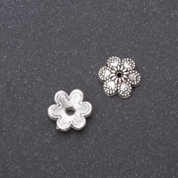 Capăt pentru mărgele, 9 mm, diametrul interior 1,8 mm, ambalaj 20 g (48 +/- buc.). Culoare: metal argintiu