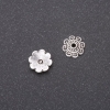 Capac terminal argintiu pentru mărgele, 8 mm, diametru interior 2 mm, ambalaj 20 g (63 +/- buc.)