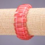 Brățară din turmalin pepene, zale 25×10 mm, lungime 18 cm pe elastic