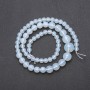 Mărgele din piatră lunară artificială, sferice, tăiate facetat, diametrul 6–14 mm, lungime 45 cm