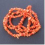 Mărgele din coral natural portocaliu «cioburi de piatră», diametrul 6 mm (±), lungimea șnurului 85 cm