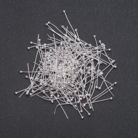 Știfturi cu cap de bilă, metal deschis, lungime 20 mm, 10 g