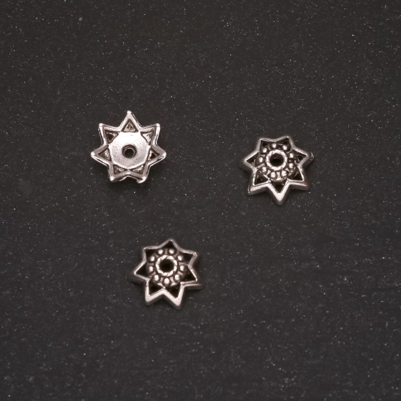 Capace terminale pentru bijuterii, diametru 9×3 mm, diametru interior 1,2 mm, ambalaj 20 g, aproximativ 43 buc.