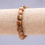 Brățară pe elastic din jasp peisaj, șlefuită 8x10 mm (±)