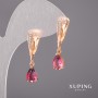 Cercei Xuping cameleoni 6x30 mm, placare cu aur 18K