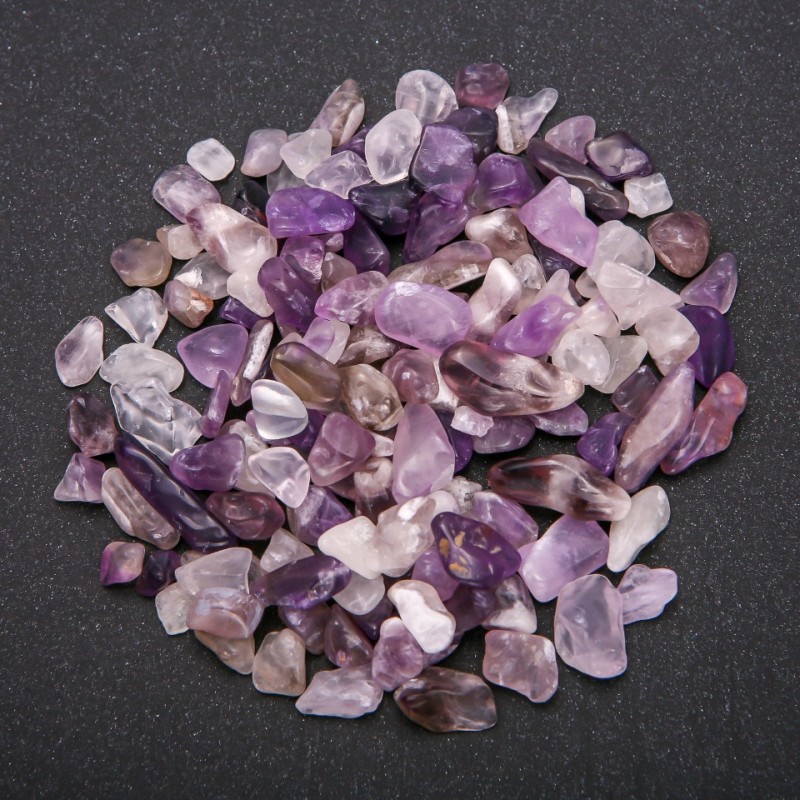 Cioburi de piatră fără gaură ametist, diametru 3×6-7×15 mm, ±100 g