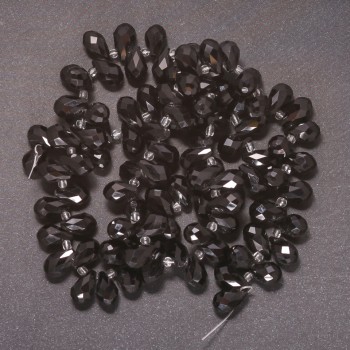 Perle din cristal ceh pe fir, cristal ceh în formă de fluture, diametrul 7×13 mm (±), lungime 35 cm