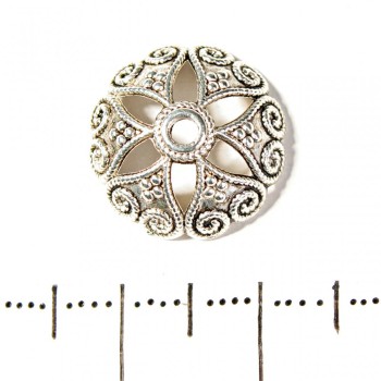 Capac pentru mărgele, diametrul 15 mm, ambalaj 20 g, aproximativ 21 buc