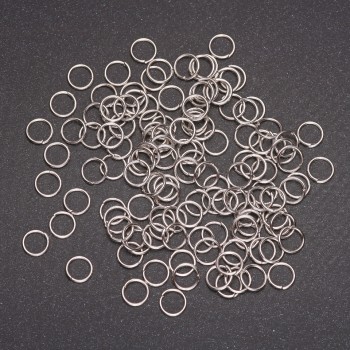 Inel de conectare, diametru 7 mm, metal gri, ambalaj 25 g