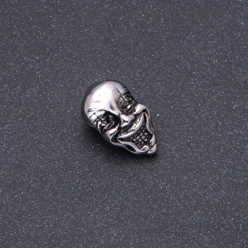 Inserție pentru mărgele în stil Pandora, grosime oțel, 12×20 mm, diametru interior 8 mm, metal argintiu