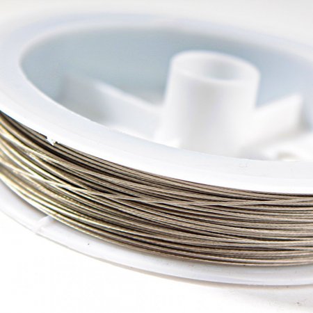 Sârmă metalică argintie, bobină de 50 m (+/-), diametrul 0,38 mm