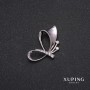 Pandantiv Xuping cu pietre albe 18×33 mm rodiu