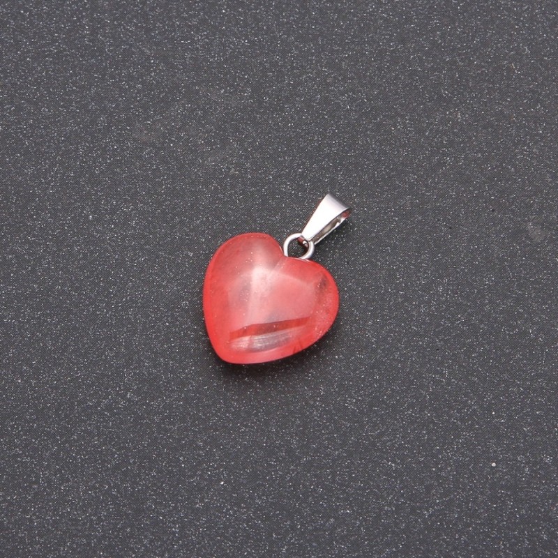 Pandantiv Inimă din turmalin 14×14×23 mm (+-)