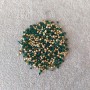 Strasuri verzi, pietre, diametru 2,5 mm (+/-), ambalaj 4 g (+/-)