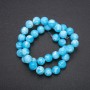Mărgele Larimar artificiale din acrilic, bile netede, șnur, diametrul 10 mm, lungime 38 cm (±)