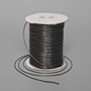 Șnur pentru hand-made negru cerat, diametrul 1,2 mm, lungime 150 m, bobină