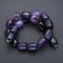 Mărgele pe fir din piatră naturală, agat mov, formă baton, dimensiuni 20×15 mm, lungime 38 cm (±)