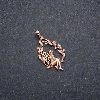 Pandant Xuping placat cu aur de 18k cu strasuri albe 37x31x20mm +