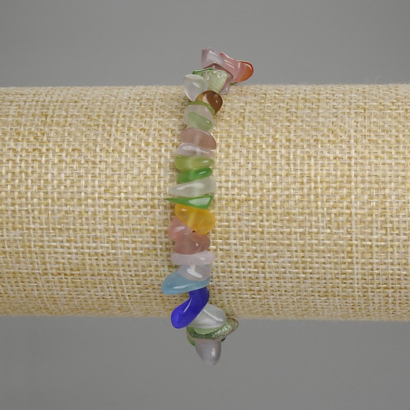 Brățară elastică asortiment din pietre naturale, bucățele de 7 mm, circumferința 18 cm