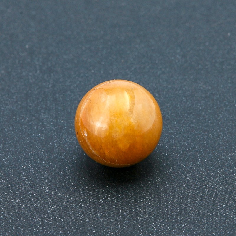 Bilă decorativă din piatră naturală cuarț galben, diametrul de 20 mm+