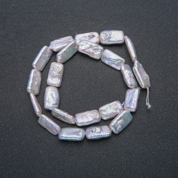 Șir de perle baroce naturale, diametrul 18x10 mm, lungime 39 cm ±, cu reflexie benzinată