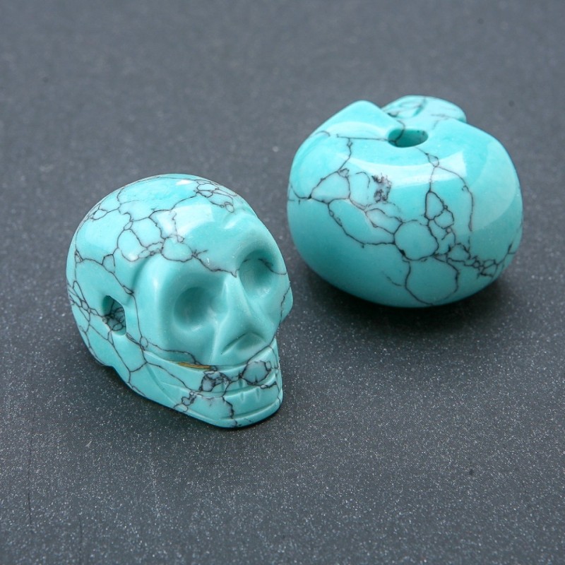 Mărgea-craniu turcoaz (unică) 25x19mm +