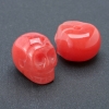 Mărgea din calcedonie naturală în formă de craniu 25×19 mm +