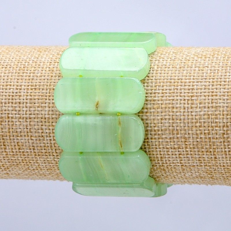 Brățară pe elastic Onix (presat) lanț plat 33×13 mm+