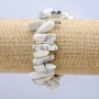 Brățară elastică din piatră naturală kaolinit, cioburi în formă de ac, dimensiuni 20x8 mm+