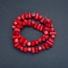Mărgele pe șnur din coral natural, tăiate, diametrul 11x6 mm, lungime 39 cm ± (preț pentru 100 g)