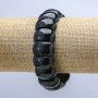 Brățară elastică din aventurin natural, verigi plate 20×12 mm