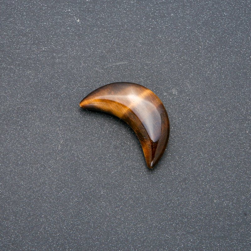 Semilună din piatră ochi de tigru 12×30×8 mm (+-) fără gaură