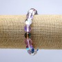 Brățară din sticlă opală «Cameleon» pe elastic, bile netede, diametru 10 mm, lungime 18 cm