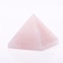 Piramidă suvenir din piatră naturală, cuarț roz, lungime 20 mm +/-