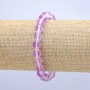 Brățară pe elastic din sticlă opală «Hameleon mov» — mărgele netede, diametrul 8 mm+-, lungimea 18 cm+-