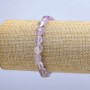 Brățară elastică din piatră naturală – ametist, fațetată, diametrul 8×10 mm (±), lungime 18 cm+