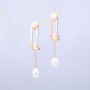 Cercei Xuping cu placare cu aur 18K și perle Mallorca, diametrul 47x6 mm +