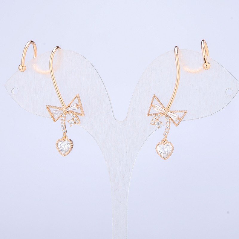 Caf Xuping cu placare aur 18K, cristale albe, lungime 40 mm +